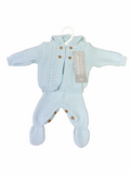 Babies knitted dungarees with jacket