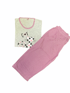 Women's Cropped100% cotton pyjamas