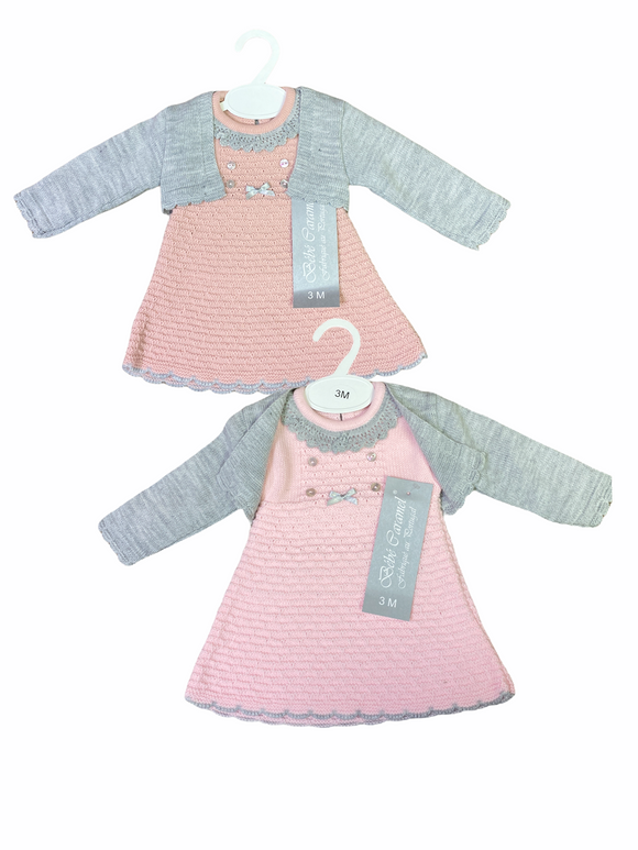 Babies Knitted dress with bolero cardigan