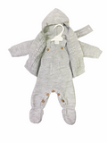Babies knitted dungarees with jacket