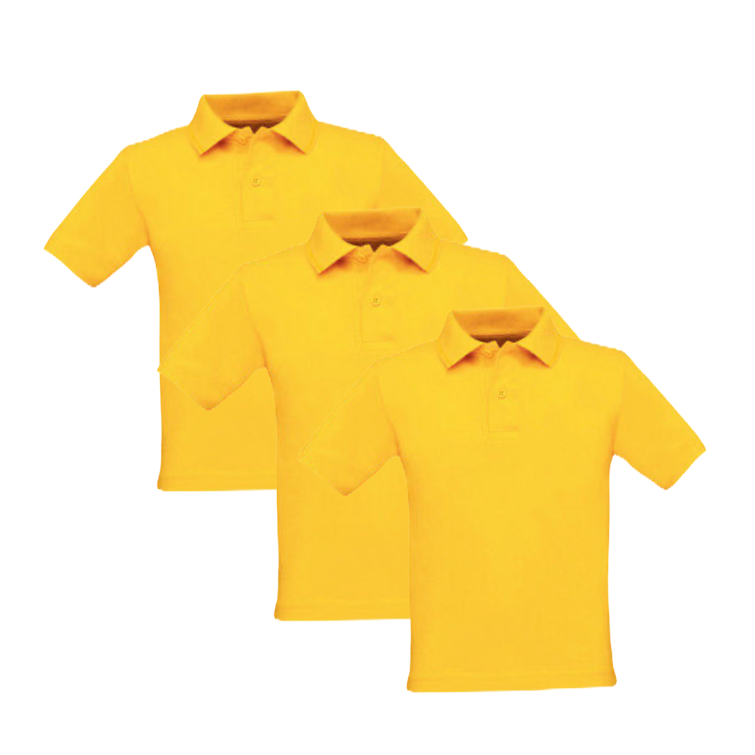 Yellow school polo t top shirts
