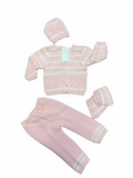 Baby cable knitted 4 Piece pram set