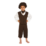 Boys Victorian Costume Explorer Servant Kids Child School Fancy Dress Book