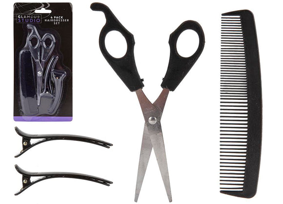 4 pc hairdresser scissors set