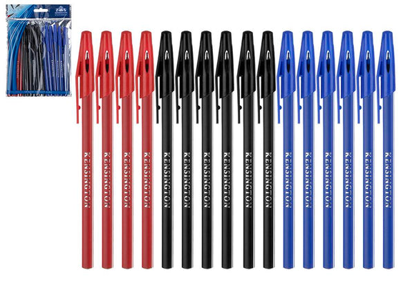 12 pack Red-Black-Blue pen stationary set
